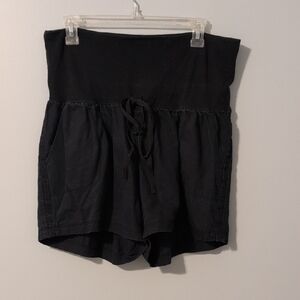 Isabel Maternity Black Shorts